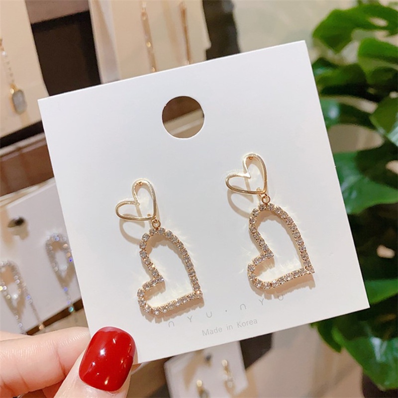 (MỚI) Bông tai hình trái tim phong cách Hàn Quốc