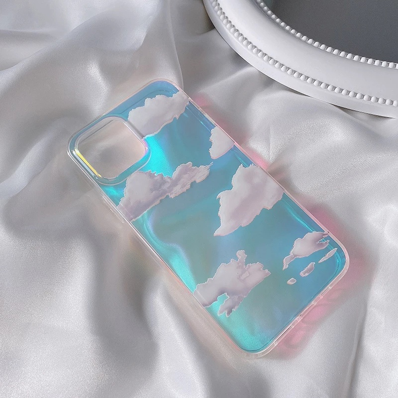 Ốp Điện Thoại Cứng Trong Suốt Hiệu Ứng Màu Cầu Vồng Cho Iphone 14 Pro Max 13 Pro Max 13 11 12 Pro Max Xs Max Xr X 7 + I8 Plus Se 2020