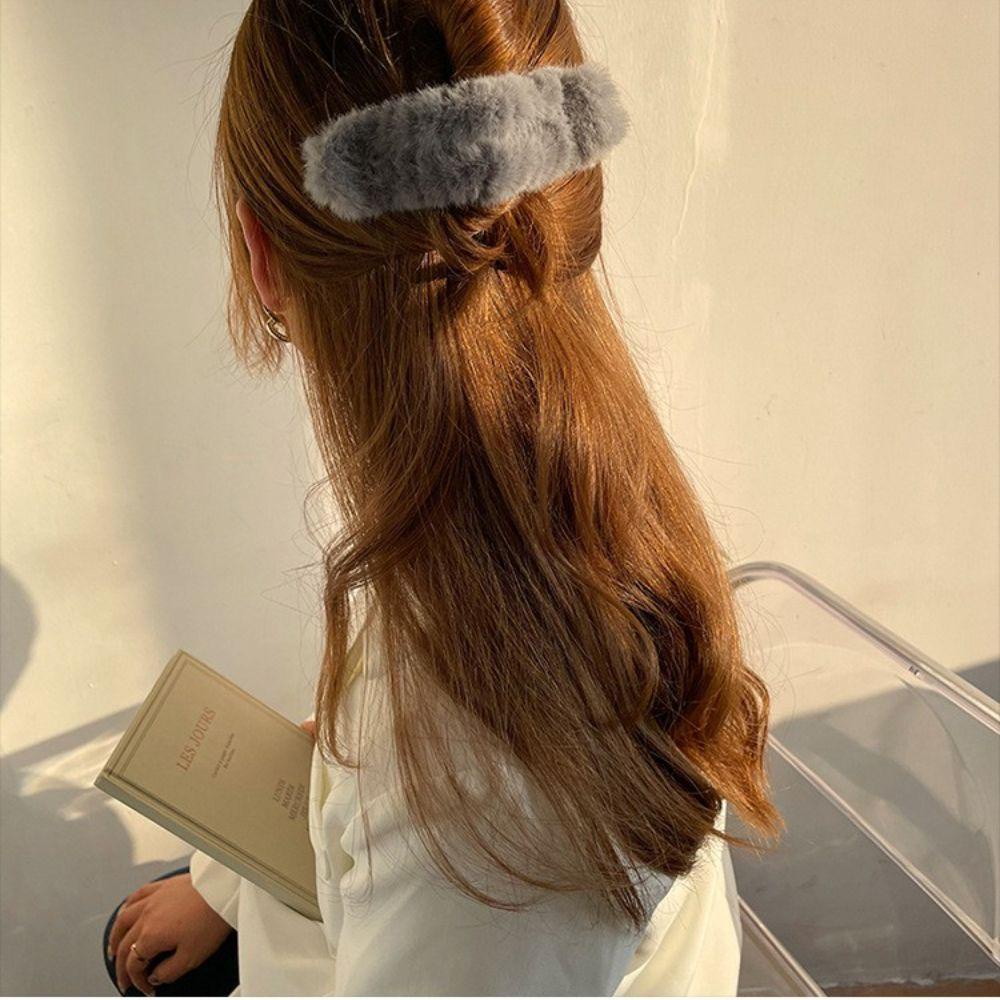 Kẹp Tóc Phủ Lông Tạo Kiểu Tóc Thời Trang Thanh Lịch Dành Cho Bạn Nữ