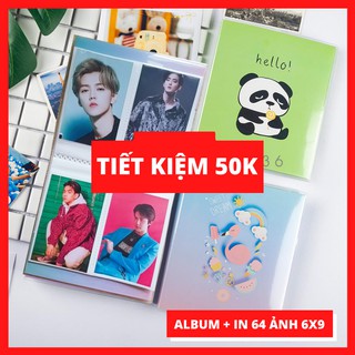 Album Ảnh + In 64 Ảnh 6x9 Ép Lụa Siêu Tiết Kiệm