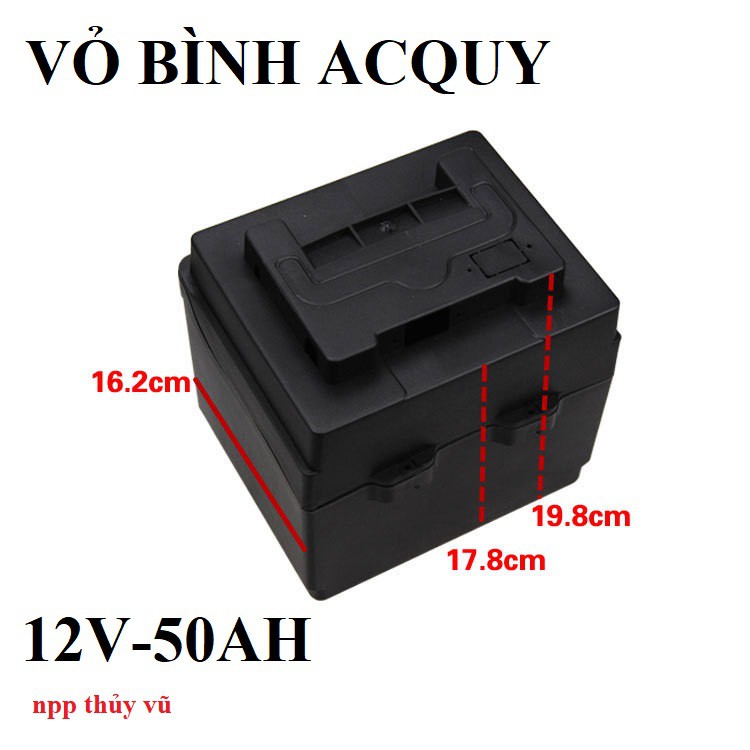 Vỏ bình acquy lithium 12v50Ah