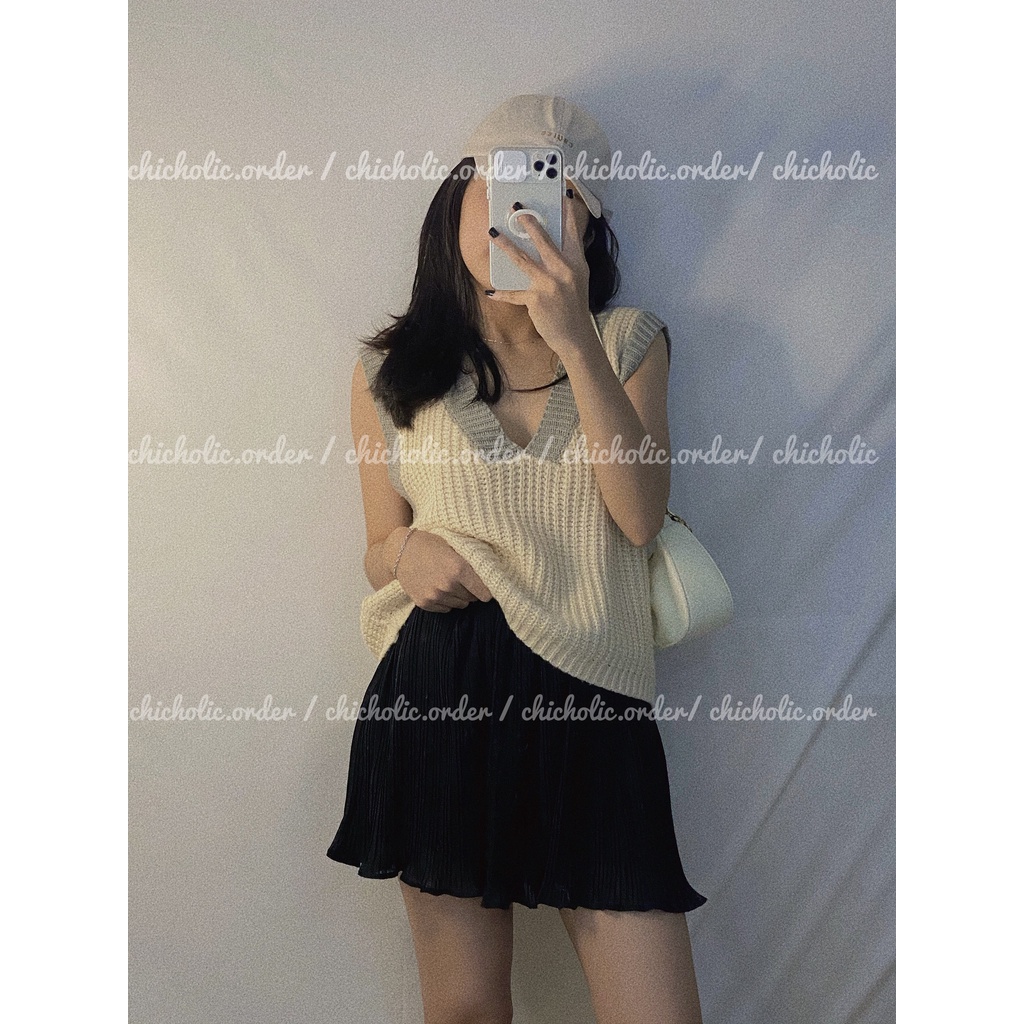 Áo Gile Len Mix Sơ Mi Xinh Thời Trang Nữ Phong Cách Hàn Quốc 2021