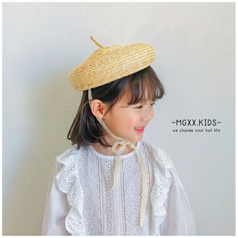 Nón cói củ tỏi cho bé chụp hình phong cách vintage