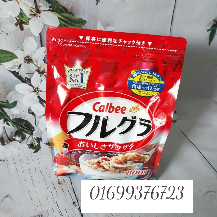 Bánh Ngũ Cốc Ăn Sáng Sấy Khô Calbee Nhật Bản 800g date tháng 2/2021