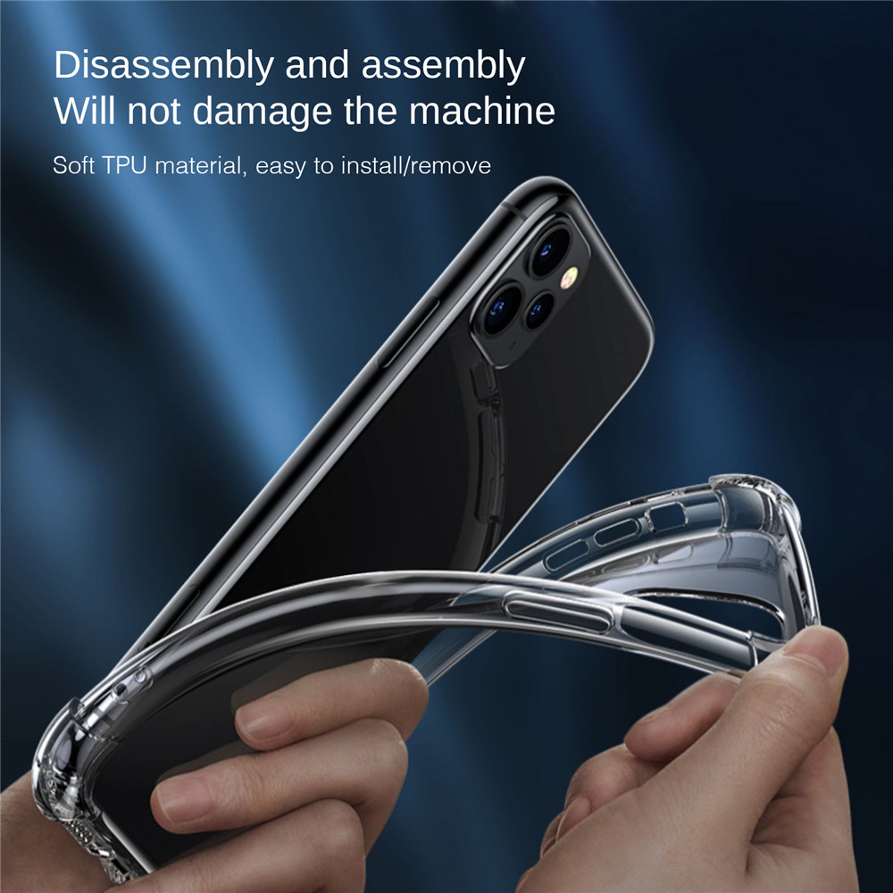 Shockproof Armor Clear Case For iPhone 12 Pro Max 11 pro Max / Transparent Phone Cases Airbag Cover