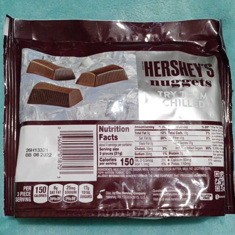 Socola Hershey's Nuggets gói 289g