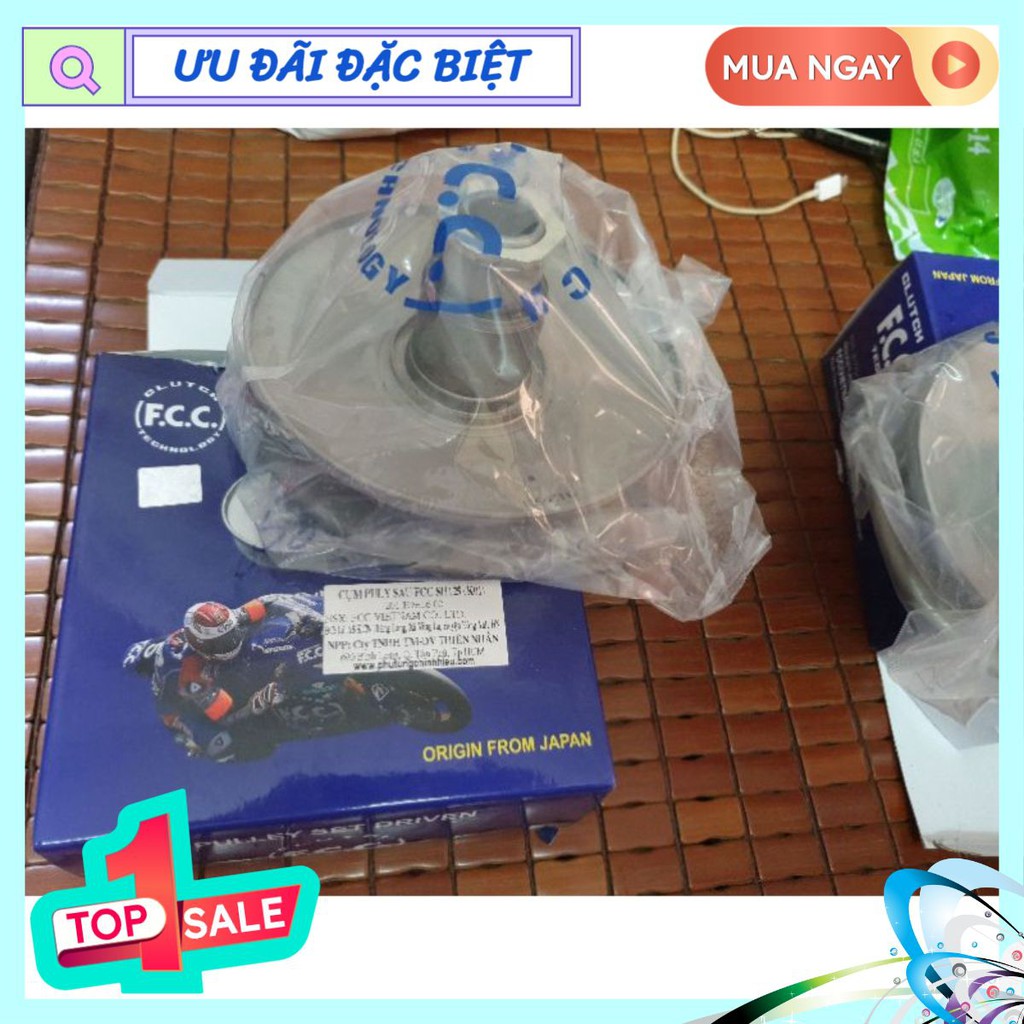bộ Puly côn sau SHVN FCC 125 150 (truyền động ly hợp cho xe máy SH viet nam vietnam)