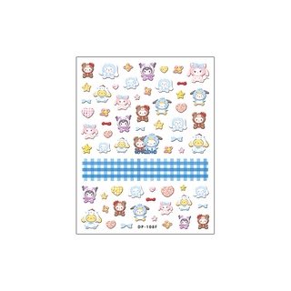 Miếng Dán Trang Trí Móng Tay Hình Kuromi Hello Kitty
