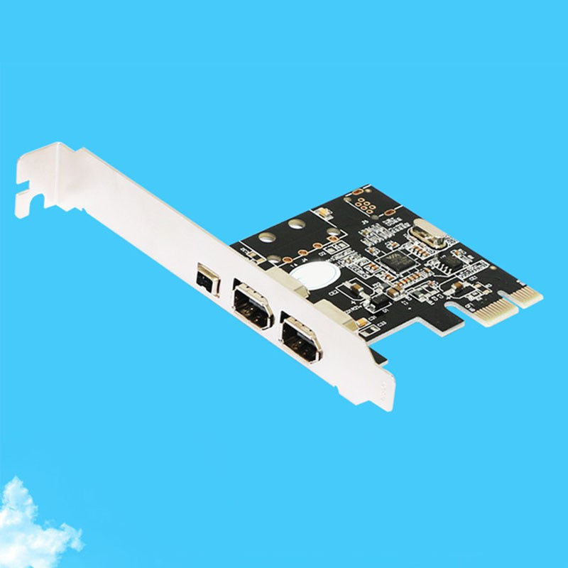 PCI-E 1X To 1394 Card 3 Port DV HD Video Capture Card Pcie To 1394A 6Pin 4Pin Port Adapter Card for Desktop PC Hot-Swap.