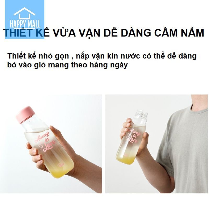 Bình nước Lock&amp;Lock Milky. dung tích 500ml nhựa PET BPA Free HAP6544