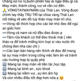 Vòng tay bi đỏ may mắn