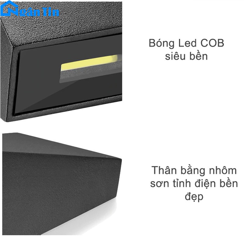 Đèn Led treo tường ốp tường trang trí trong nhà ngoài trời Led 10W VNT355 Ngân Tin