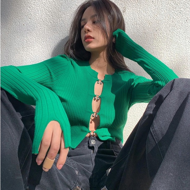 Áo Croptop Dài Tay Thời Trang Dành Cho Nữ