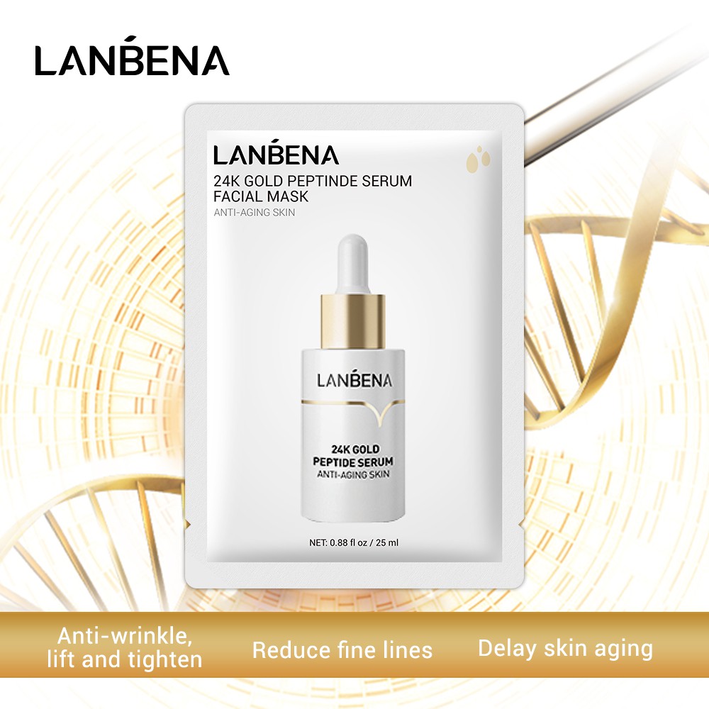 Mặt Nạ Vàng 24K Lanbena Dưỡng Ẩm Loại Bỏ Quầng Thâm Chống Lão Hóa 25ml