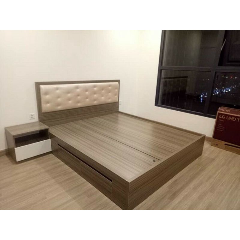 🔥HOT🔥GIƯỜNG GỖ MDF, GIƯỜNG GỖ CÔNG NGHIỆP PHỦ MELAMINE CHỐNG XƯỚC CAO CẤP, SANG TRỌNG, HIỆN ĐẠI, GIÁ CẢ HỢP LÝ