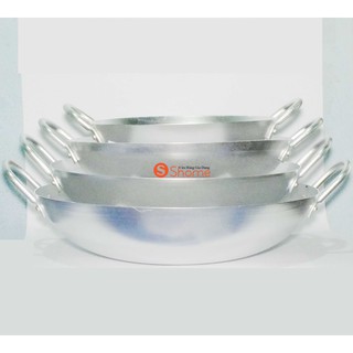 Chảo nhôm dày loại 1 ( 3 CÁI size 36 30 26 22 cm)