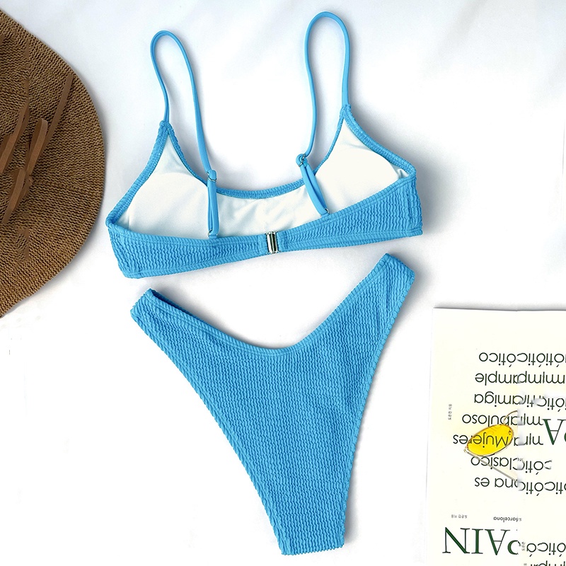 Bộ Đồ Bơi Bikini Màu Sắc Đơn Giản Thời Trang Mùa Hè Cho Nữ