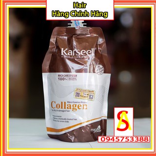 Kem hấp - ủ- xả phục hồi collagen karseell maca dạng túi 500ml