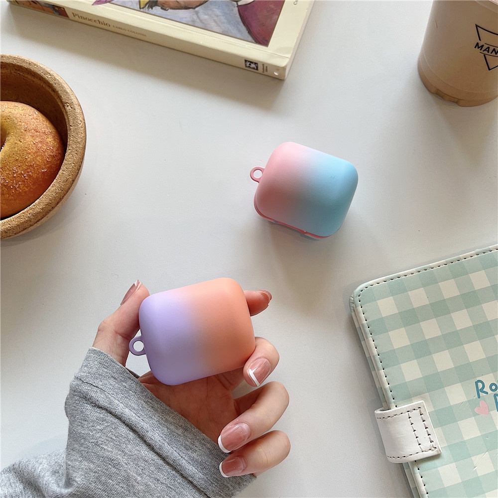 Vỏ Bảo Vệ Hộp Sạc Tai Nghe Sony LinkBuds WF-L900 Cứng Họa Tiết Trái Tim Màu Cầu Vồng Dễ Thương