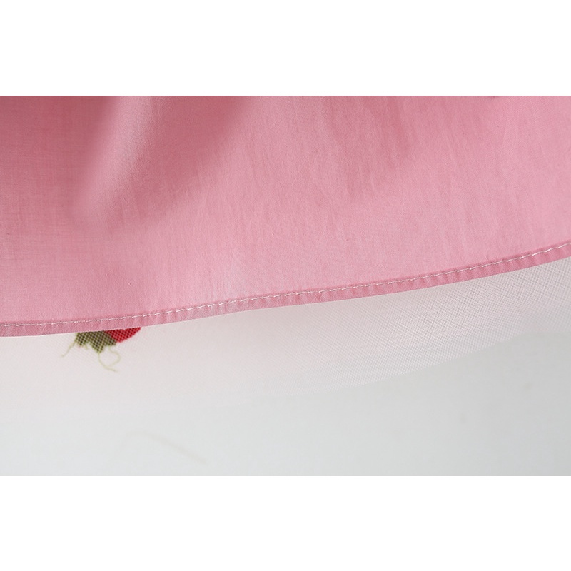 Đầm cánh tiên Nami Kids cho bé gái thêu dâu và cherry dễ thương