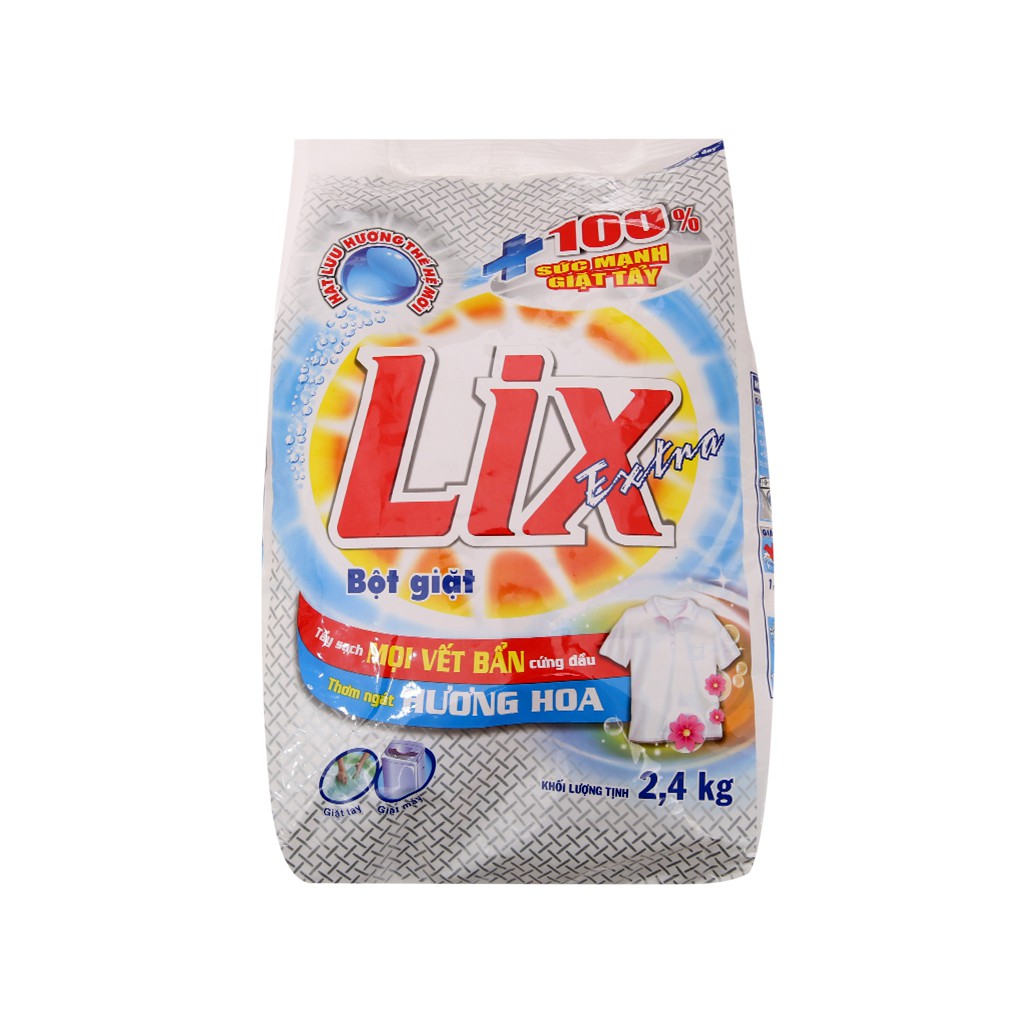 Bột giặt Lix Extra hương hoa 2.4kg