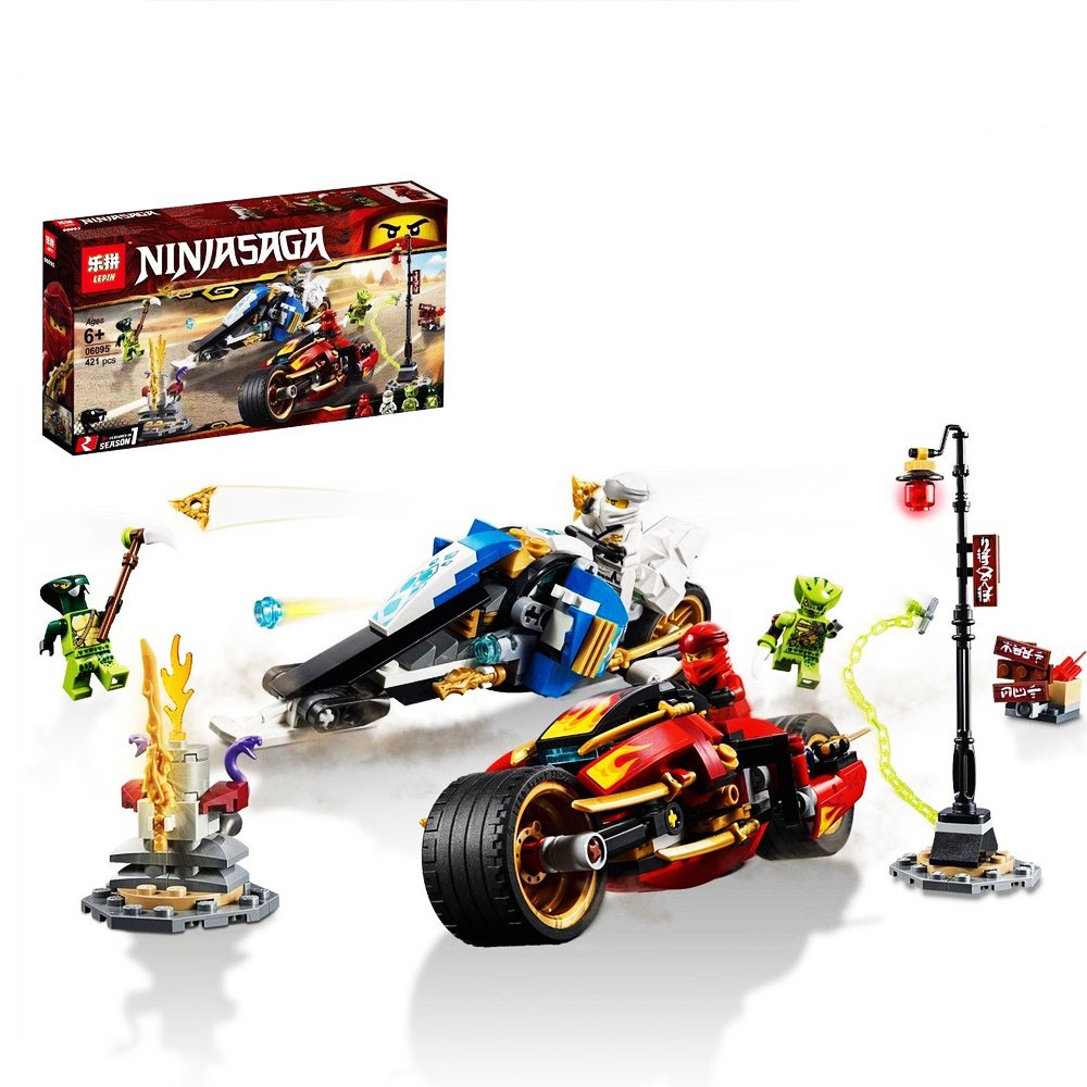 Đồ chơi lắp ráp xếp hình Ninjago xe của Kai và Zane , đồ chơi cho bé bằng nhựa 21161