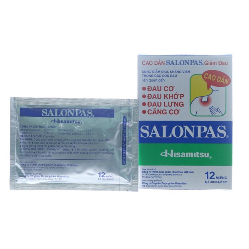 Salonpas - hộp 10 20 40 miếng
