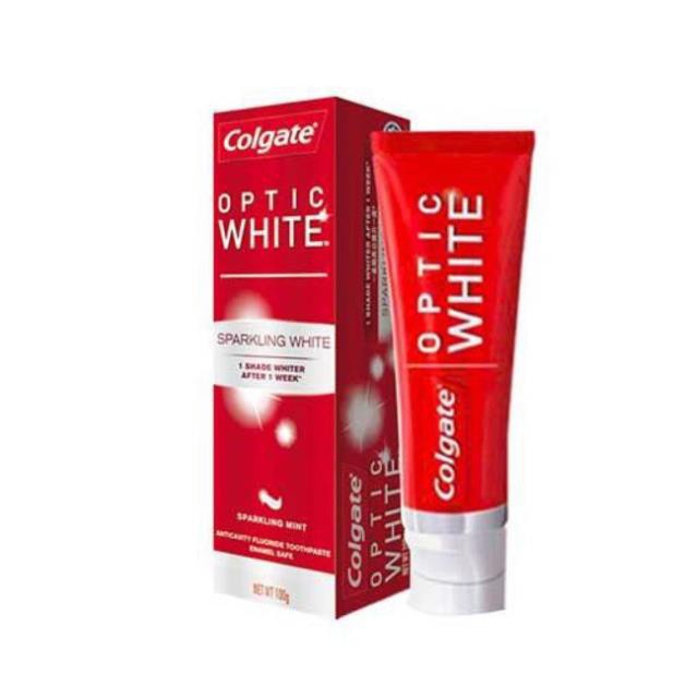 Kem Đánh Răng Colgate Optic White Plus Shine/ Volcanic Mineral 100g