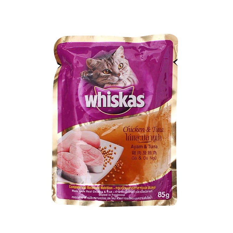 Thức ăn cho mèo Pate Whiskas gói 85gr