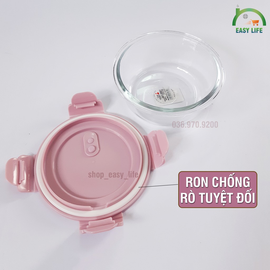 Hộp Canh Thủy Tinh Tròn Red Cherry 400ml - 620ml [Dùng Được Trong Lò Vi Sóng] | BigBuy360 - bigbuy360.vn