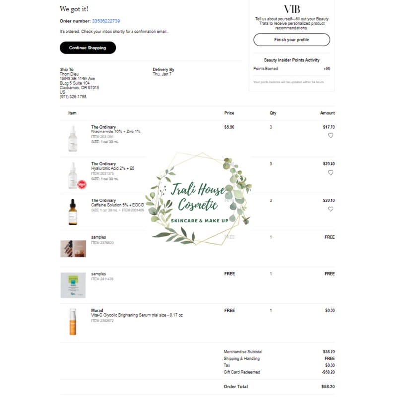 [BILL SEPHORA US -CHÍNH HÃNG ] TINH CHẤT SERUM THE ORDINARY | BigBuy360 - bigbuy360.vn