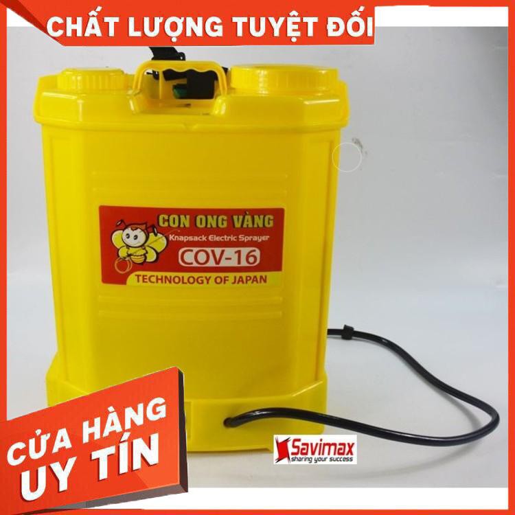 Bình xịt điện con ong vàng COV16, bình xịt điện chính hãng loại 16 lít bảo hành 12 tháng Chất lượng