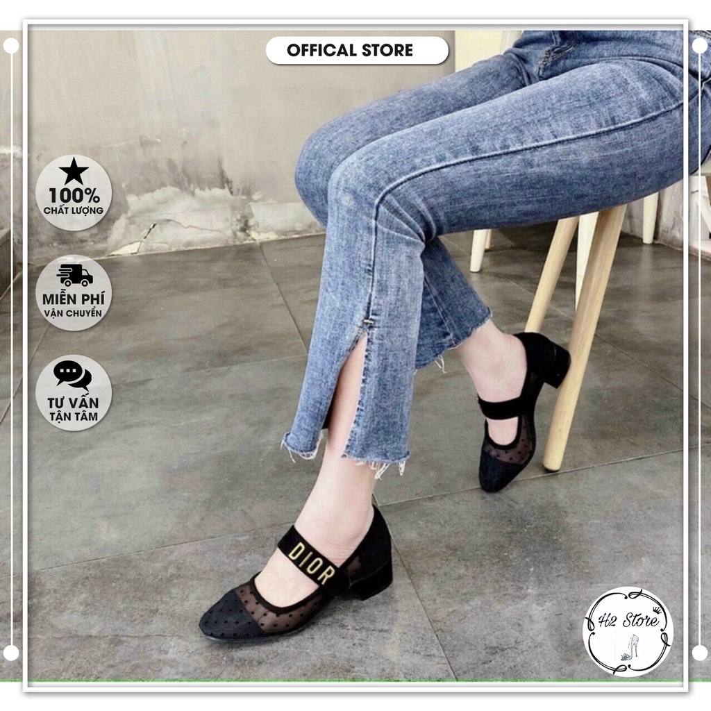 👠👟 Giày cao gót Dior bi lưới fullbox ⚡
