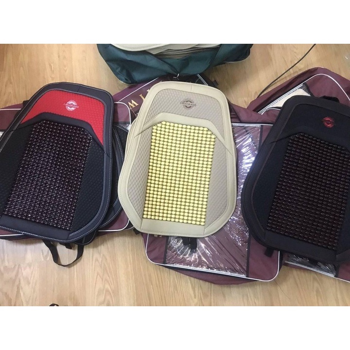 Áo Ghế Hạt Gỗ Massage Cao Cấp- Chống Nóng, Trượt Dùng Cho Ô tô, Xe hơi, Văn phòng - Loại 3 tấm rời