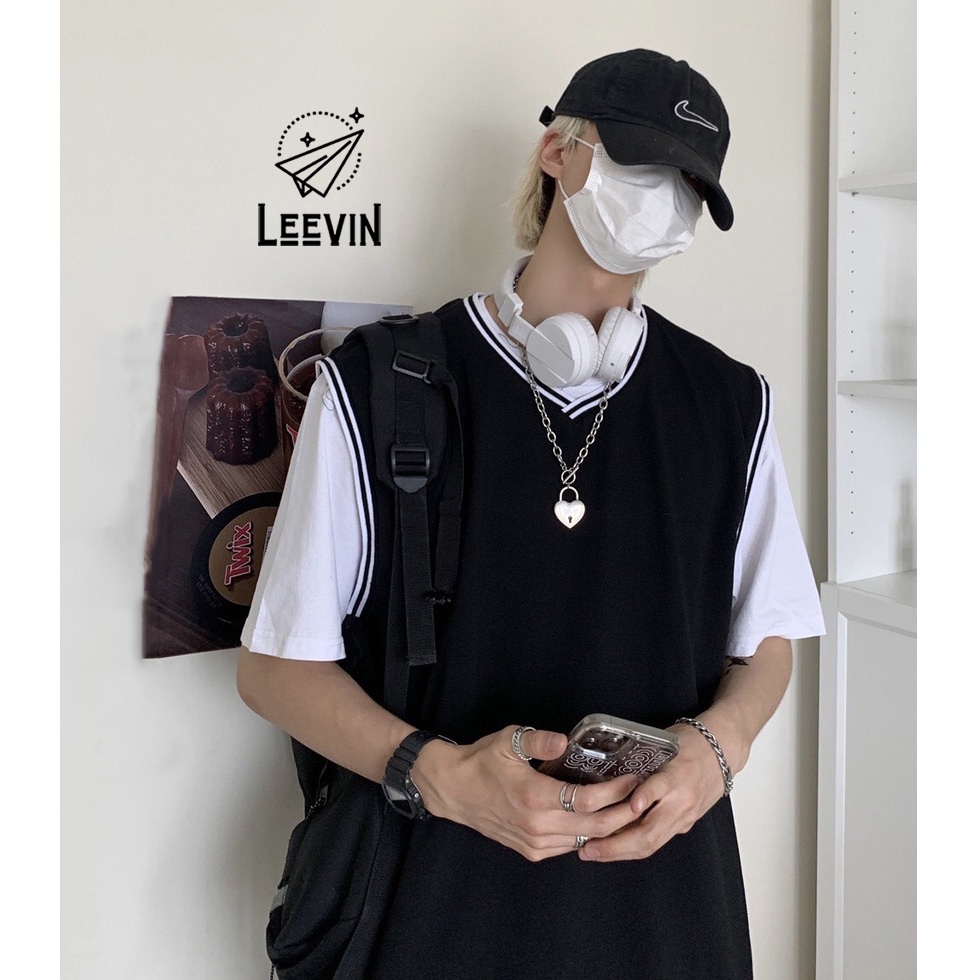 Áo Gile Form Rộng Unisex Phong Cách Ulzzang - Áo Gile Basic Nam Nữ Leevin Store