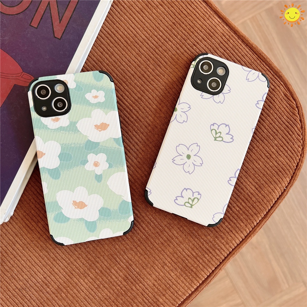 Samsung Galaxy Note 8 9 J4 J6 Plus J6+ J2 J5 Pro J7 Pirme On7 2016 J710 J510 J310 J530 J730 A9S G530 G532 Case Summer Simple small Fresh floral Flowers Four Corners Drop Resistance Cute Soft TPU Protective Cover
