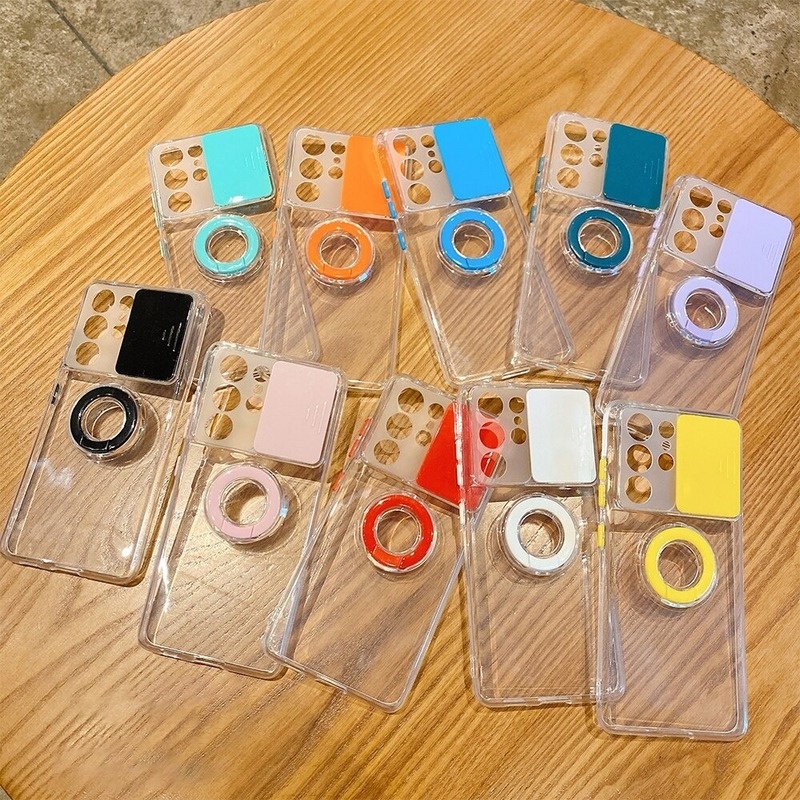 Ốp Điện Thoại Tpu Mềm Trong Suốt Chống Sốc Có Vòng Đỡ Bảo Vệ Camera Cho Oppo A93 A73 A54 A94 A74 A15 A15S Oppo F17Pro F19 F19Pro