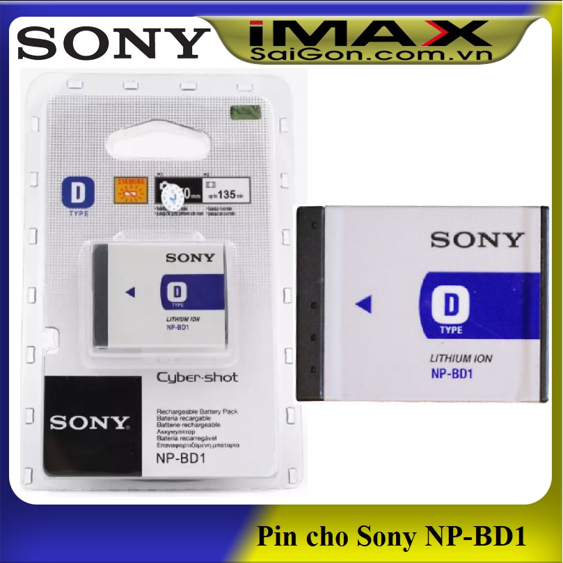 Bộ 1 pin 1 sạc máy ảnh cho Sony NP-BD1