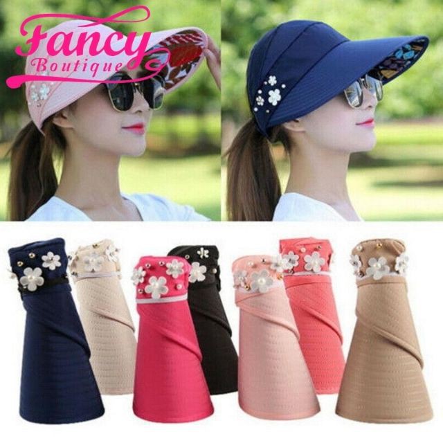 Mũ Chống Nắng Hở Chóp Vải Chống Tia UV Nhiều Màu Hồng, Be, Xanh, Đen, Tím, Kaki MCN1-8