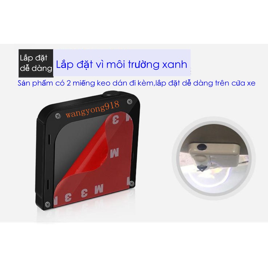 Đèn led cảnh báo mở cửa xe có logo ô tô