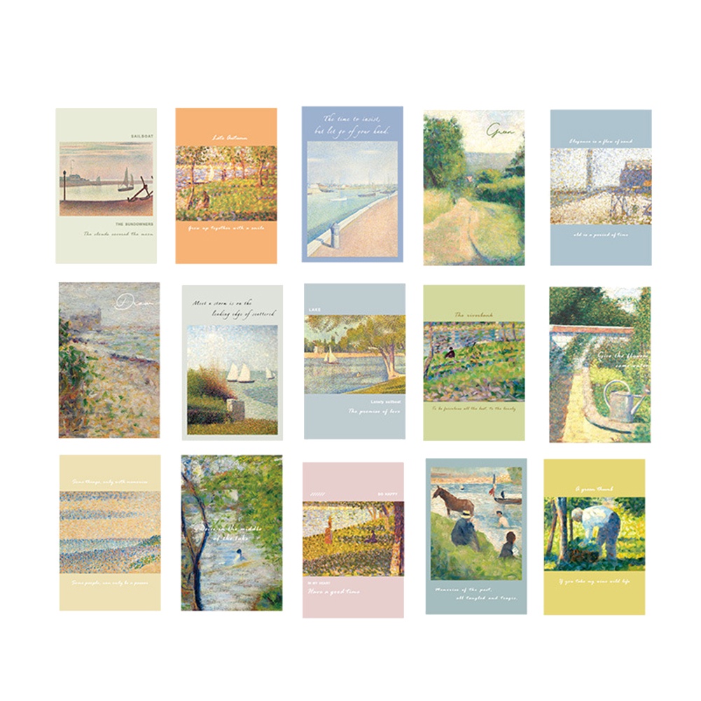 YK YD Bộ 30 thẻ bưu thiếp trang trí tường phong cách Hàn Quốc thời trang