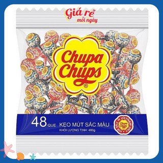 Kẹo mút Chupa Chups sắc màu gói 58 que banhkeogiare
