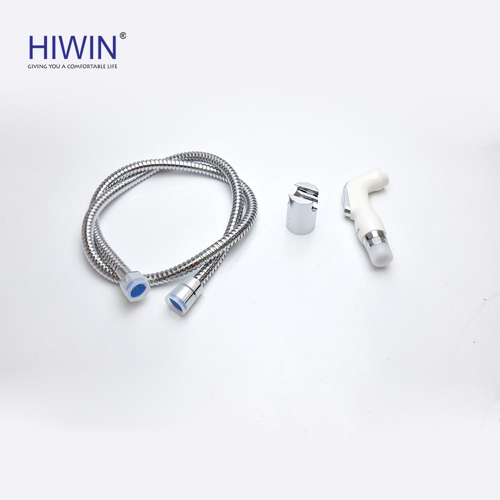 Vòi xịt vệ sinh đa năng nhựa ABS trắng sứ cao cấp Hiwin PJF-101W