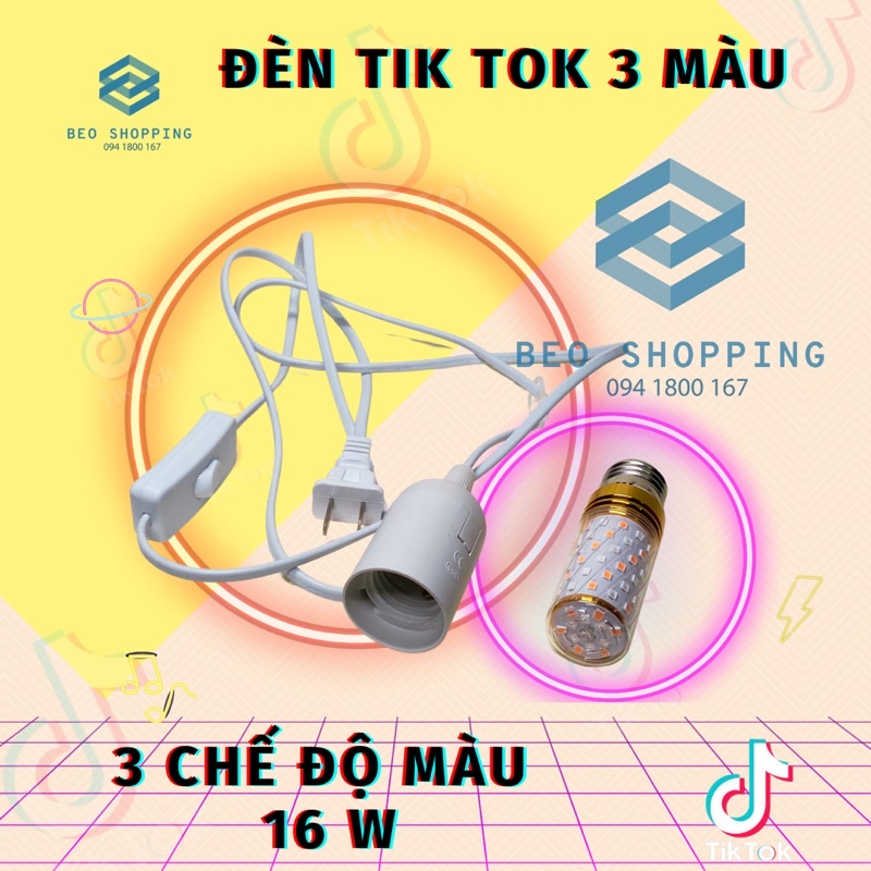 ĐÈN LED TIKTOK - LIVESTREAM ĐỔI 3 MÀU CHUYÊN NGHIỆP