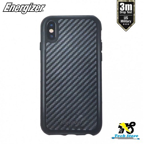 Ốp lưng carbon Energizer chống sốc 3m cho iPhone X - ENCOUL3MIP8CB