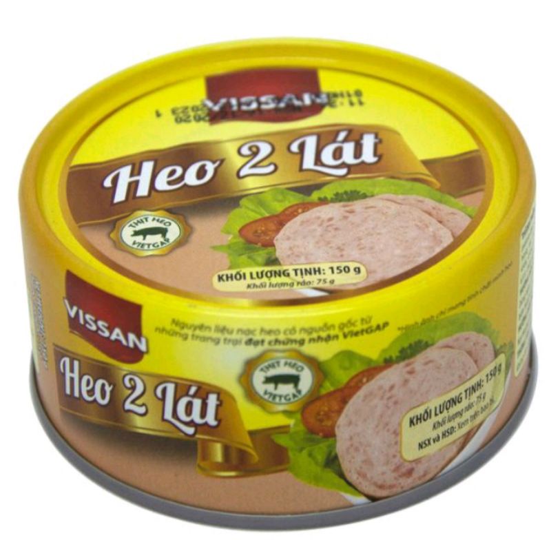 Combo 4 lon heo 2 lát lon in 150g vissan - 337