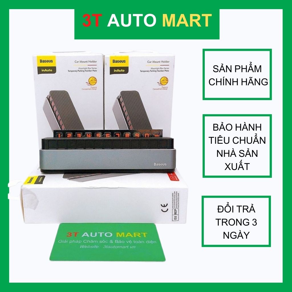 Bảng ghi số điện thoại - Gắn số điện thoại trên xe hơi để taplo khi đỗ xe - Chính hãng BASEUS.