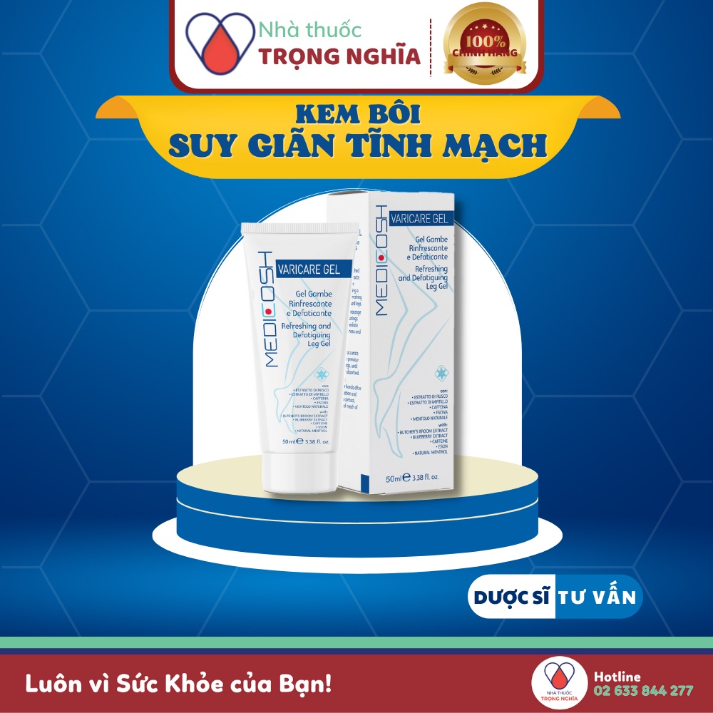 Kem bôi giãn tĩnh mạch Medicosh Varicare Gel từ Ý 50ml