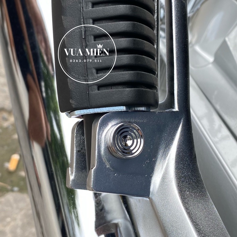 Cặp chốt xỏ gác chân inox 304 kèm long đền kitaco gắn cho các dòng xe Hon Ya