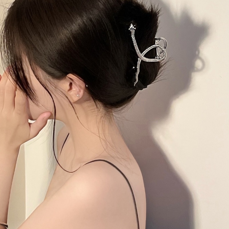 Kẹp Tóc Kim Loại Hình Rắn Cao Cấp Cho Nữ